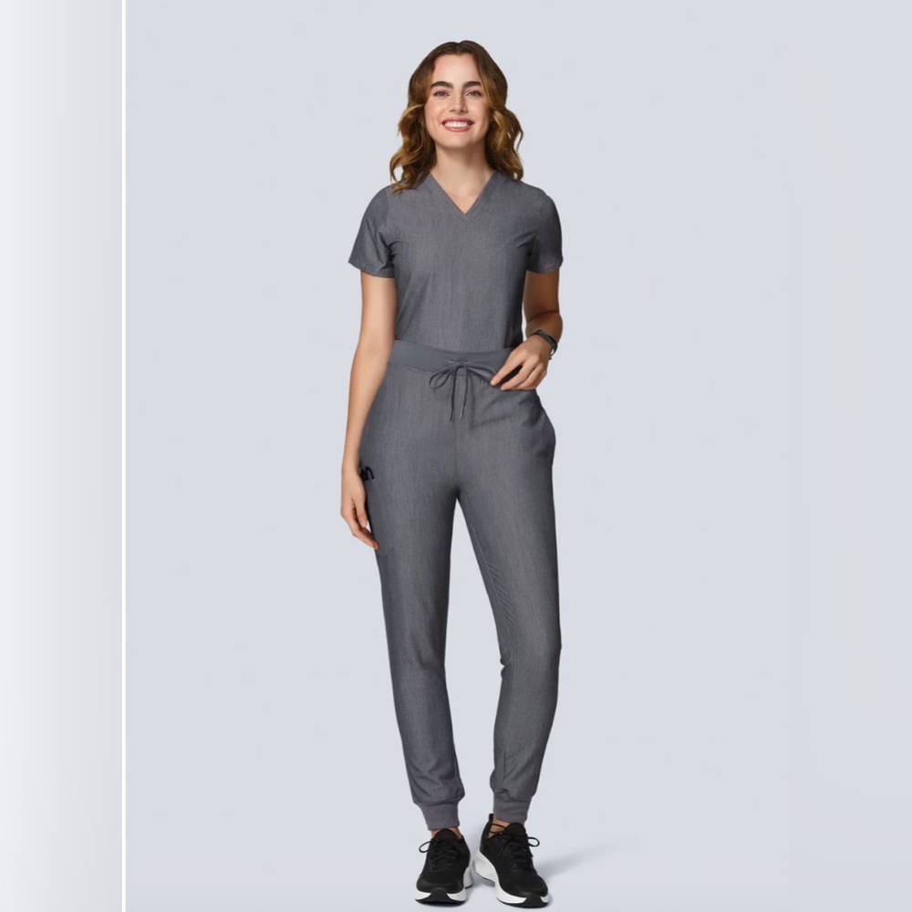 High Waisted Mandala Scrubs - Gray